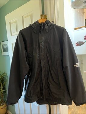 The North Face Men's Black Hooded Rain Jacket